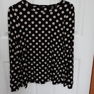 Chico's Black and White Polka Dot Blouse